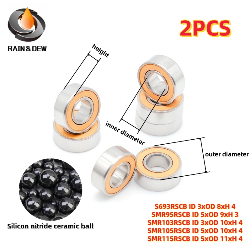 Baitcasting Reel - 2PCS Rolamento de Esferas Miniatura 3x8x4