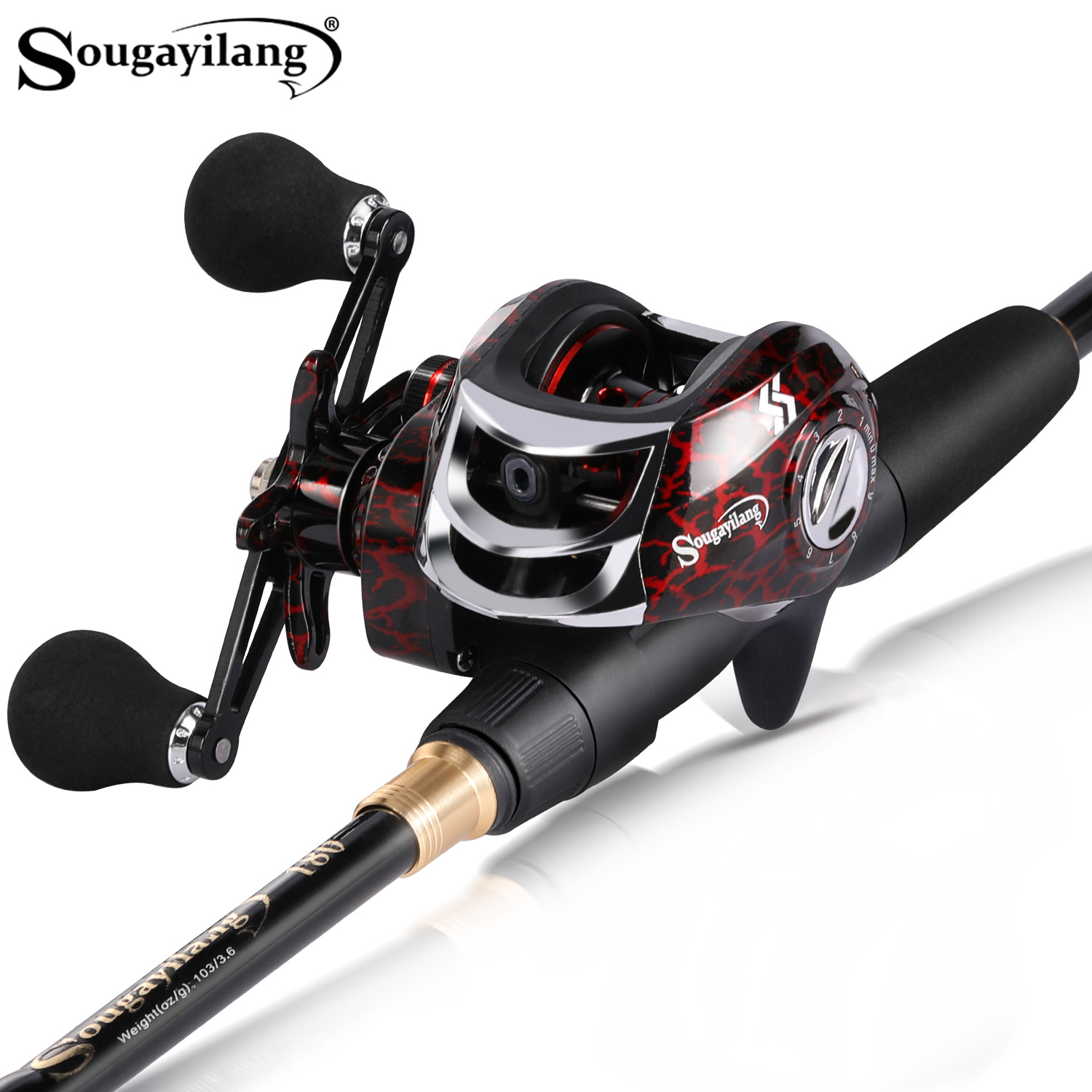 Sougayilang 1.8-2.4m fundição  - Baitcasting Reel avaliação e preço