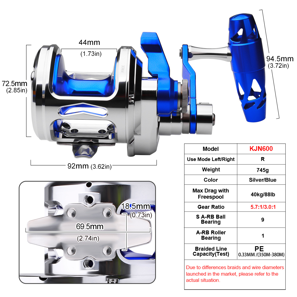 Carretilha de Pesca PROBEROS C - Trolling Reel avaliação e preço