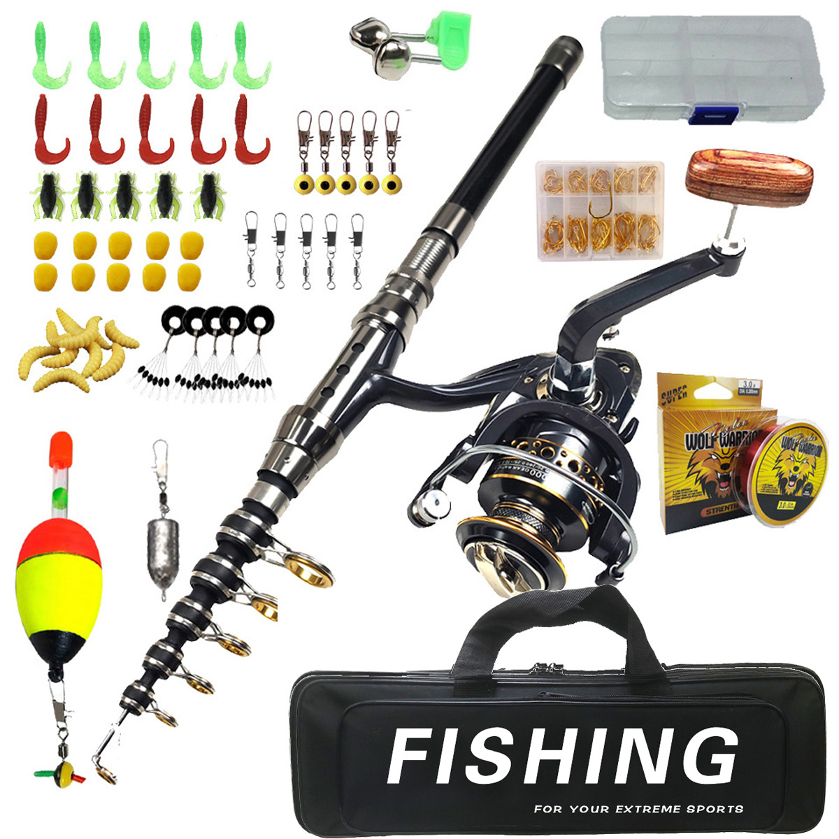 1.8m-3m conjunto de vara de pe - Baitcasting Reel avaliação e preço